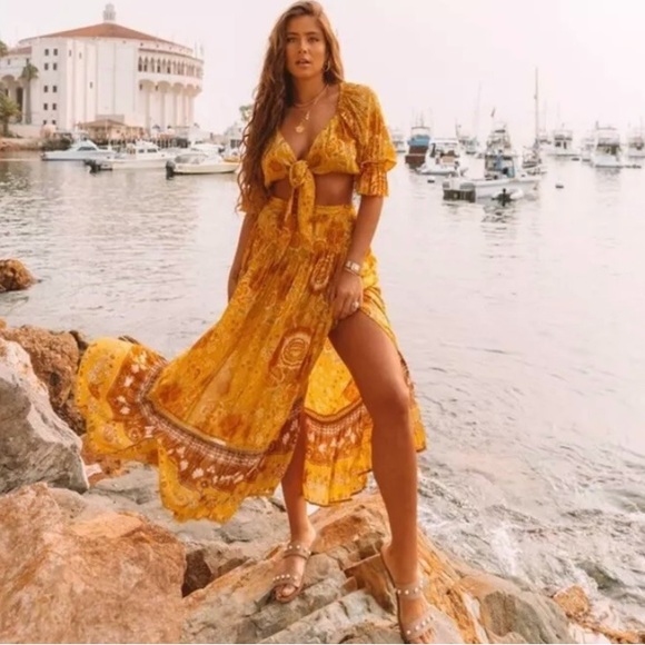 Spell Mystic Maxi Skirt, Size Medium, Sunflower - Picture 4 of 14